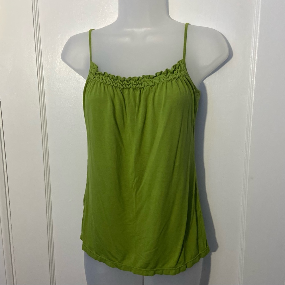 Ann Taylor-Women’s Green Adjustable Sleeveless Tank Top. S